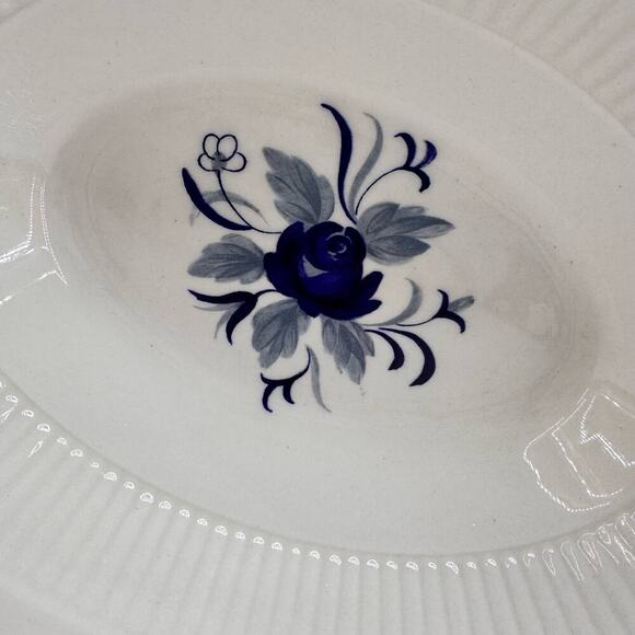 Vintage Adams Baltic Serving Bowl Blue White Ironstone England - Picture 2 of 6